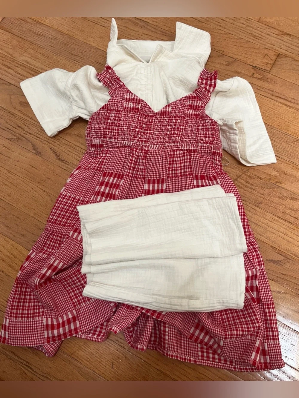 Handmade Pioneer Prairie Dress Apron Outfit Girls Size 3-5 Historical Costume